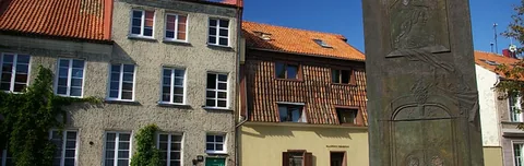 Klaipeda old town half-timbered buildings