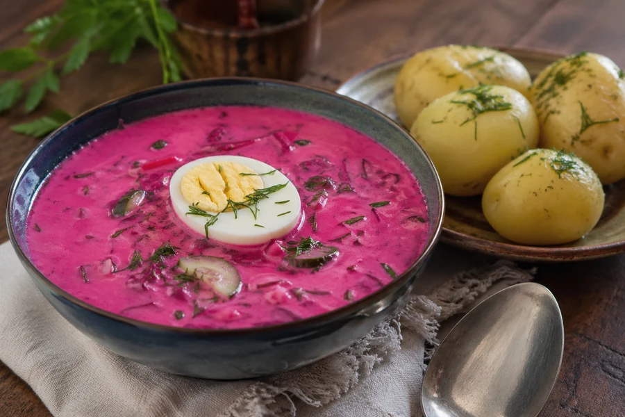 Šaltibarščiai: The Bright Pink Cold Beet Soup of Lithuanian Summer - detail photo 1