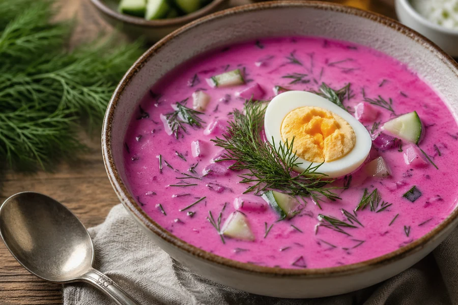Šaltibarščiai: The Bright Pink Cold Beet Soup of Lithuanian Summer - detail photo 2