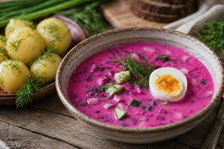 Šaltibarščiai: The Bright Pink Cold Beet Soup of Lithuanian Summer - detail photo 3